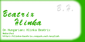 beatrix hlinka business card
